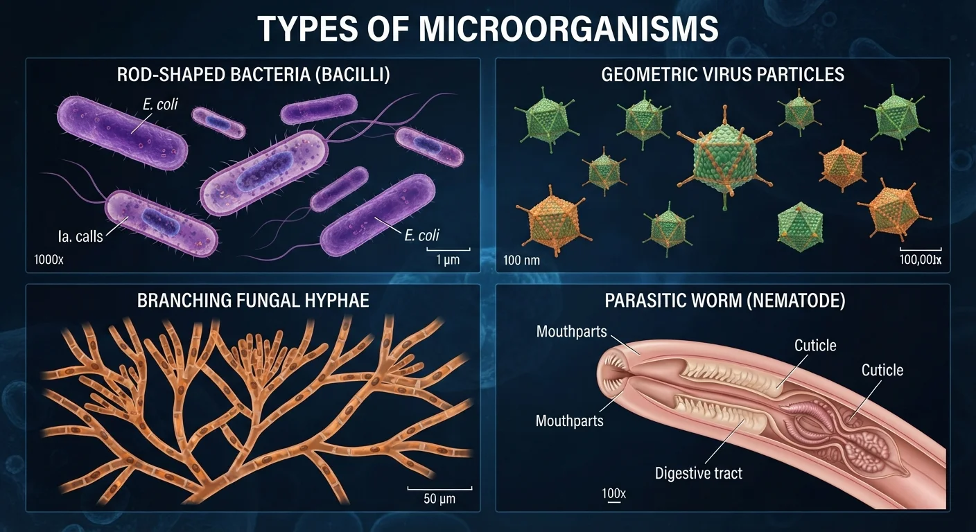 Bacteria, Viruses, Fungi, and Parasites: What Actually Makes You Sick